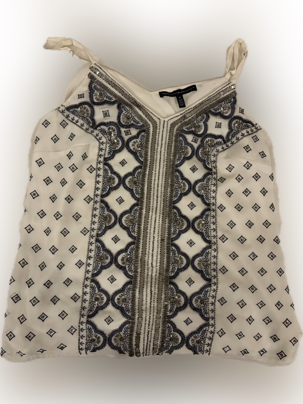 White House Black Market beaded top